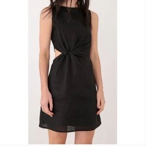 DISSH Leilani Linen Mini Dress In Black Size 4